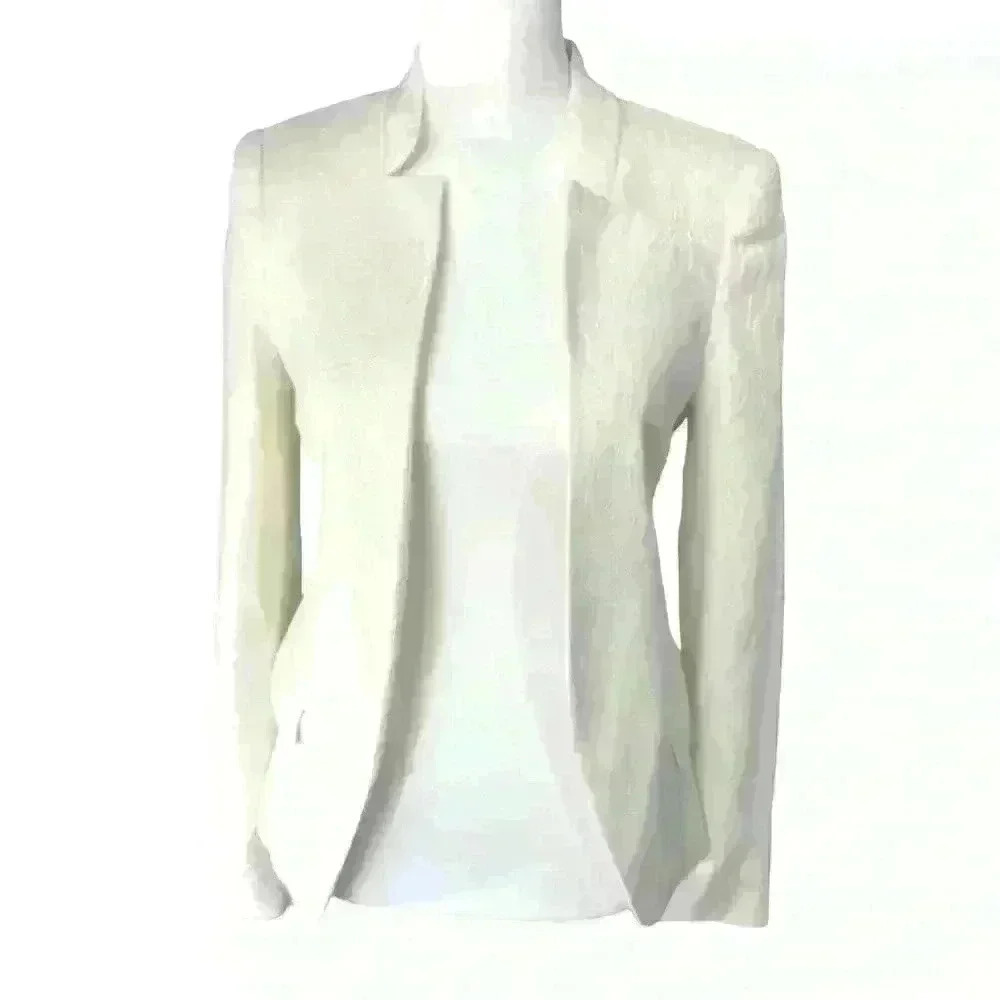 Zara White Lace Blazer Jacket. Size XS. PTP 16, Sleeve 24